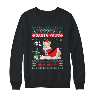 Santa Paws Corgi Merry Christmas Dog Funny Xmas T-Shirt & Sweatshirt | Teecentury.com