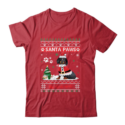 Santa Paws Dachshund Merry Christmas Dog Funny Xmas T-Shirt & Sweatshirt | Teecentury.com