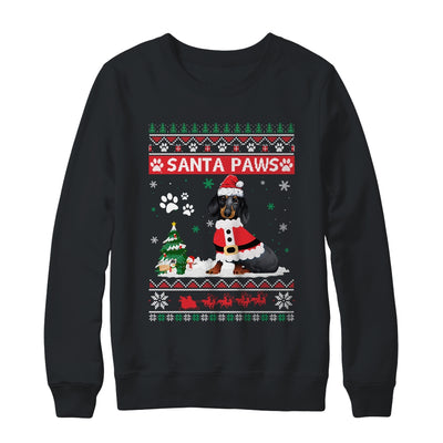 Santa Paws Dachshund Merry Christmas Dog Funny Xmas T-Shirt & Sweatshirt | Teecentury.com