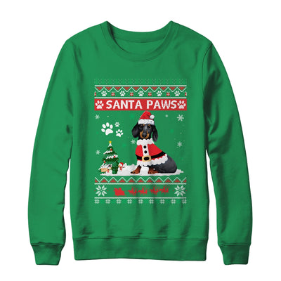 Santa Paws Dachshund Merry Christmas Dog Funny Xmas T-Shirt & Sweatshirt | Teecentury.com