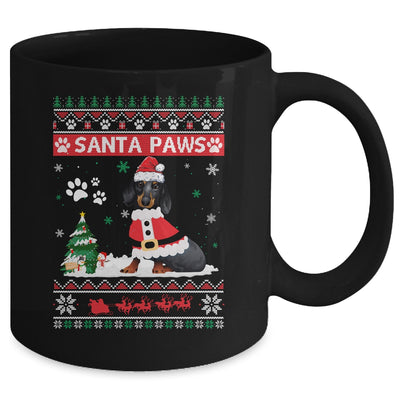 Santa Paws Dachshund Merry Christmas Dog Funny Xmas Mug Coffee Mug | Teecentury.com