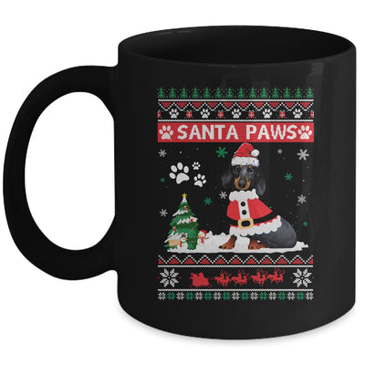 Santa Paws Dachshund Merry Christmas Dog Funny Xmas Mug Coffee Mug | Teecentury.com