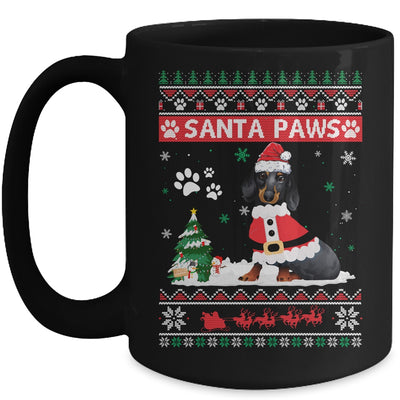 Santa Paws Dachshund Merry Christmas Dog Funny Xmas Mug Coffee Mug | Teecentury.com