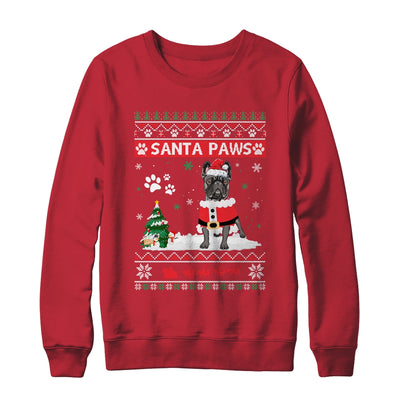 Santa Paws French Bulldog Merry Christmas Dog Funny Xmas T-Shirt & Sweatshirt | Teecentury.com