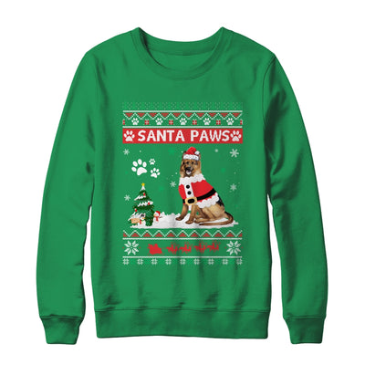 Santa Paws German Shepherd Merry Christmas Dog Funny Xmas T-Shirt & Sweatshirt | Teecentury.com