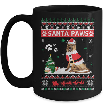 Santa Paws German Shepherd Merry Christmas Dog Funny Xmas Mug Coffee Mug | Teecentury.com