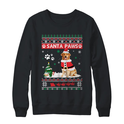 Santa Paws Golden Retriever Merry Christmas Dog Funny Xmas T-Shirt & Sweatshirt | Teecentury.com