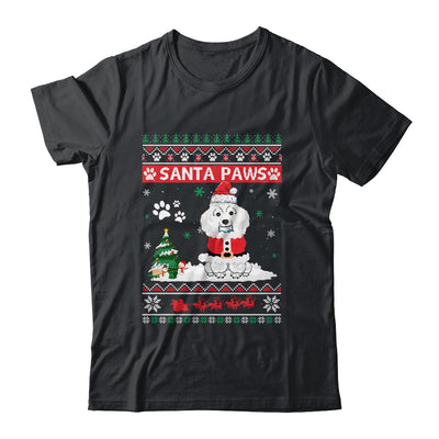 Santa Paws Poodle Merry Christmas Dog Funny Xmas T-Shirt & Sweatshirt | Teecentury.com