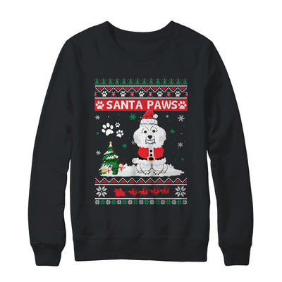 Santa Paws Poodle Merry Christmas Dog Funny Xmas T-Shirt & Sweatshirt | Teecentury.com