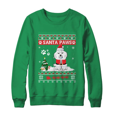 Santa Paws Poodle Merry Christmas Dog Funny Xmas T-Shirt & Sweatshirt | Teecentury.com