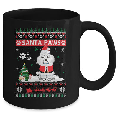 Santa Paws Poodle Merry Christmas Dog Funny Xmas Mug Coffee Mug | Teecentury.com