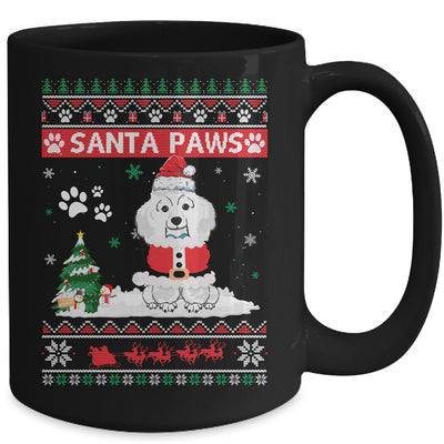 Santa Paws Poodle Merry Christmas Dog Funny Xmas Mug Coffee Mug | Teecentury.com