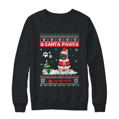 Santa Paws Pug Merry Christmas Dog Funny Xmas T-Shirt & Sweatshirt | Teecentury.com