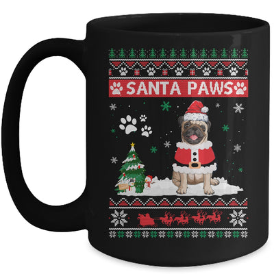 Santa Paws Pug Merry Christmas Dog Funny Xmas Mug Coffee Mug | Teecentury.com