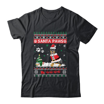 Santa Paws Rottweiler Merry Christmas Dog Funny Xmas T-Shirt & Sweatshirt | Teecentury.com