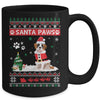 Santa Paws Saint Bernard Merry Christmas Dog Funny Xmas Mug Coffee Mug | Teecentury.com