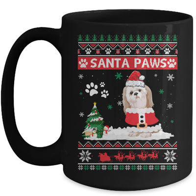 Santa Paws Shih Tzu Merry Christmas Dog Funny Xmas Mug Coffee Mug | Teecentury.com