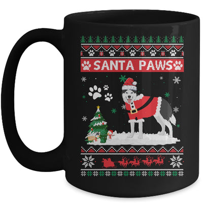 Santa Paws Siberian Husky Merry Christmas Dog Funny Xmas Mug Coffee Mug | Teecentury.com