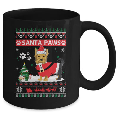 Santa Paws Yorkie Merry Christmas Dog Funny Xmas Mug Coffee Mug | Teecentury.com