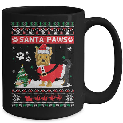 Santa Paws Yorkie Merry Christmas Dog Funny Xmas Mug Coffee Mug | Teecentury.com