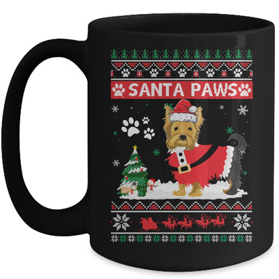 Santa Paws Yorkie Merry Christmas Dog Funny Xmas Mug Coffee Mug | Teecentury.com