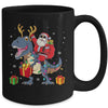 Santa Riding Dinosaur T Rex Deer Christmas Boys Mug Coffee Mug | Teecentury.com