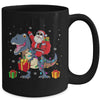 Santa Riding Dinosaur T Rex Deer Christmas For Boys Mug Coffee Mug | Teecentury.com