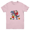 Santa Riding Dinosaur T Rex Deer Christmas For Boys Youth Youth Shirt | Teecentury.com