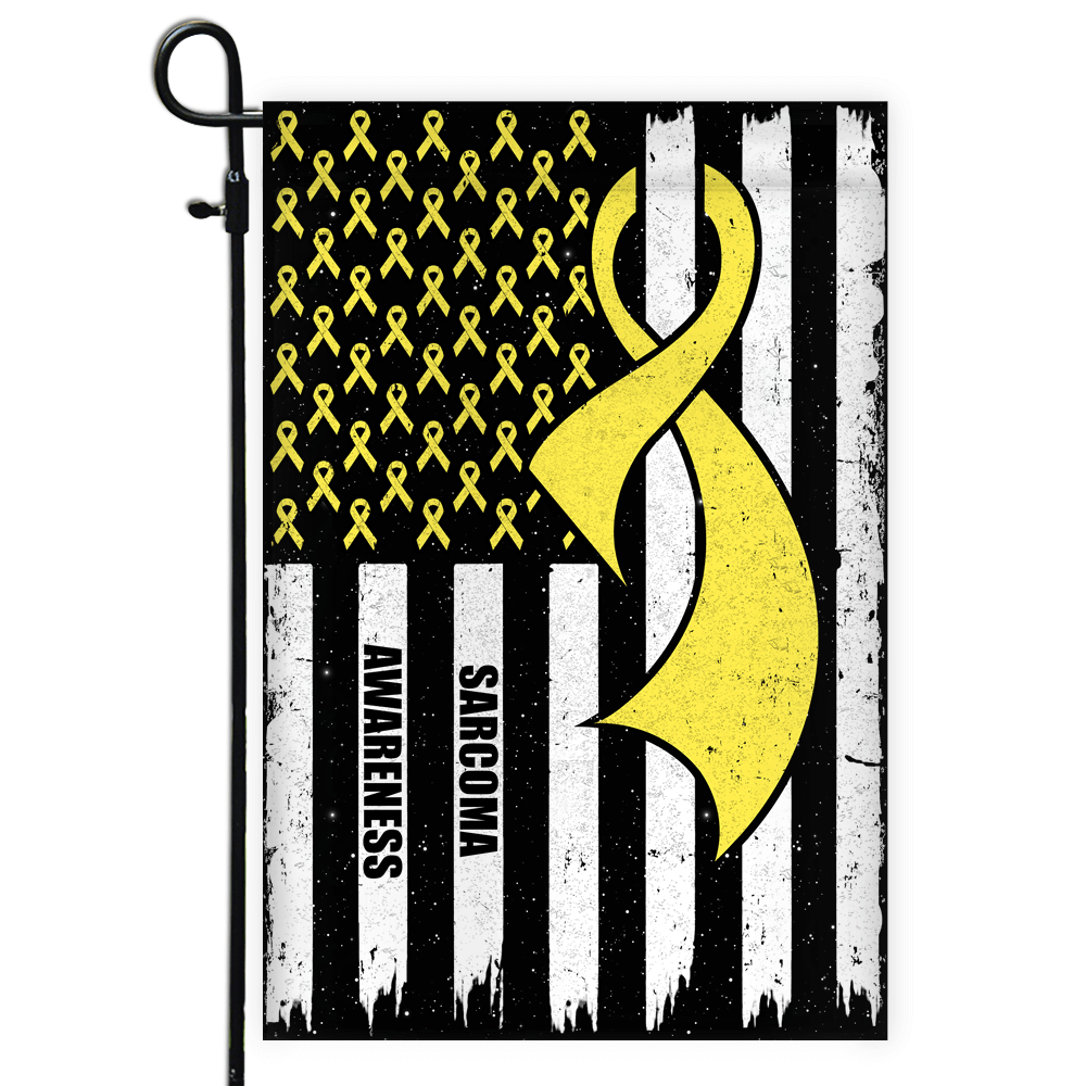 Sarcoma Awareness America Flag Yellow Ribbon Flag | Teecentury.com