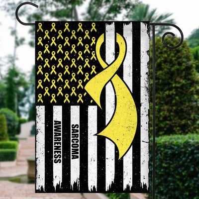 Sarcoma Awareness America Flag Yellow Ribbon Flag | Teecentury.com