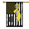 Sarcoma Awareness America Flag Yellow Ribbon Flag | Teecentury.com
