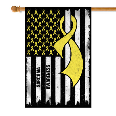 Sarcoma Awareness America Flag Yellow Ribbon Flag | Teecentury.com