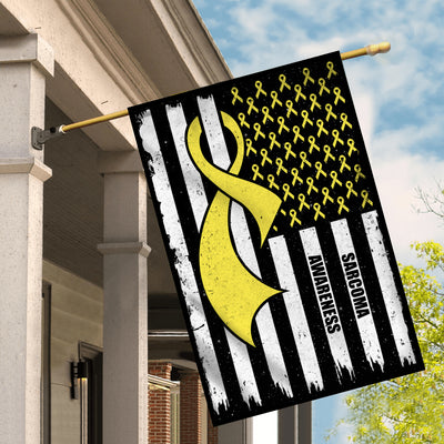 Sarcoma Awareness America Flag Yellow Ribbon Flag | Teecentury.com