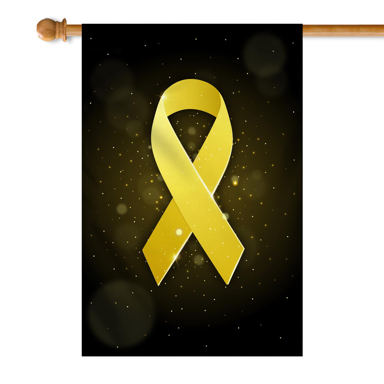 Sarcoma Awareness Flag Yellow Ribbon Flag | Teecentury.com