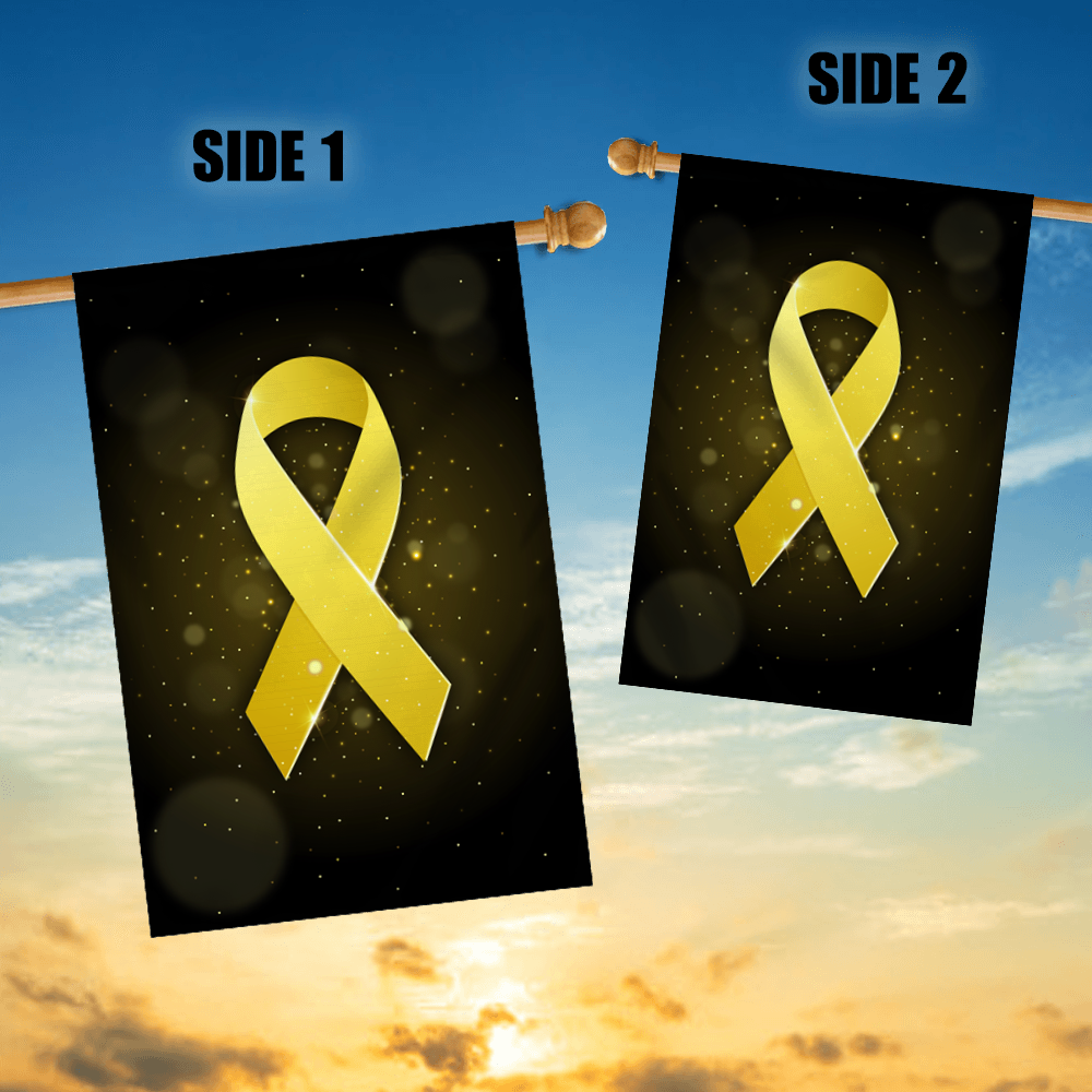Sarcoma Awareness Flag Yellow Ribbon Flag | Teecentury.com