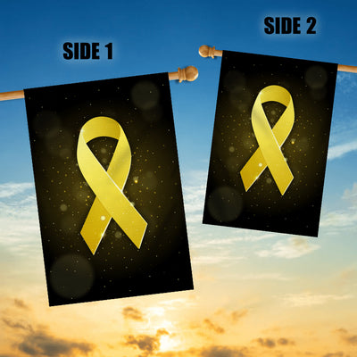 Sarcoma Awareness Flag Yellow Ribbon Flag | Teecentury.com
