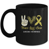 Sarcoma Awareness Peace Love Cure Leopard Mug Coffee Mug | Teecentury.com