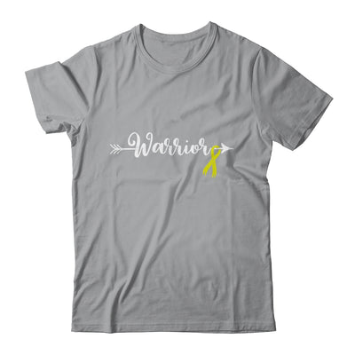 Sarcoma Cancer Warrior Sarcoma Awareness Yellow Ribbon Shirt & Tank Top | teecentury