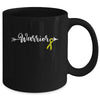 Sarcoma Cancer Warrior Sarcoma Awareness Yellow Ribbon Mug | teecentury