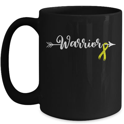 Sarcoma Cancer Warrior Sarcoma Awareness Yellow Ribbon Mug | teecentury