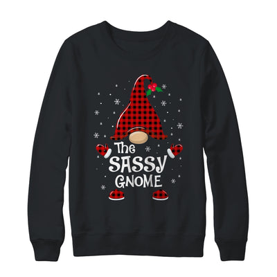 Sassy Gnome Buffalo Plaid Matching Christmas Pajama Gift T-Shirt & Sweatshirt | Teecentury.com