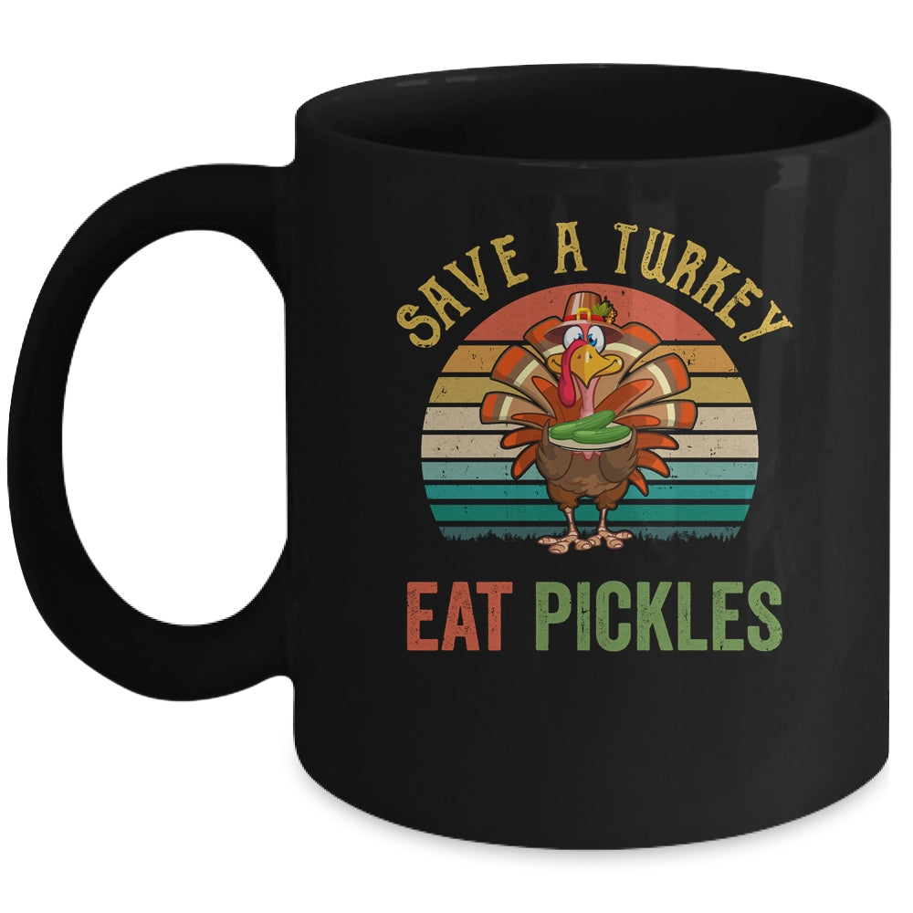 Save a turkey eat a Pickles Funny Thanksgiving costume Mug | teecentury