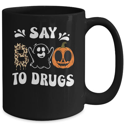 Say Boo To Drugs Funny Halloween Red Ribbon Week Awareness Mug | teecentury