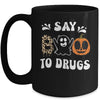 Say Boo To Drugs Funny Halloween Red Ribbon Week Awareness Mug | teecentury