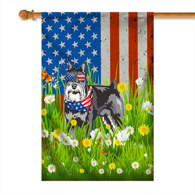 Schnauzer American USA Flag 4th of July Dog Lover On Independence Day | teecentury