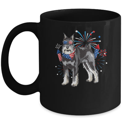 Schnauzer Dog American USA Flag 4th of July Men women Lover Mug | teecentury