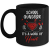 School Counselor Heart Appreciation Valentines Day School Mug | teecentury