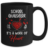 School Counselor Heart Appreciation Valentines Day School Mug | teecentury