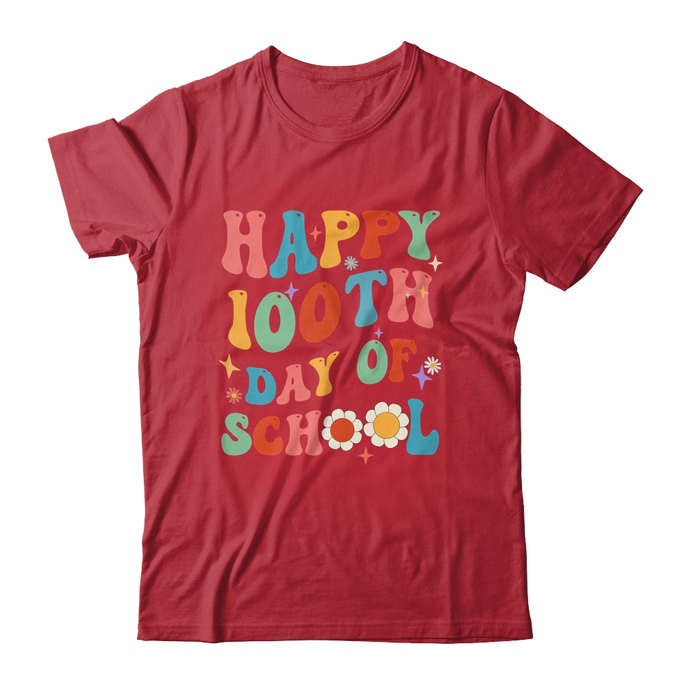 School Happy 100Th Day Of School Teachers Students Groovy Shirt & Hoodie | teecentury