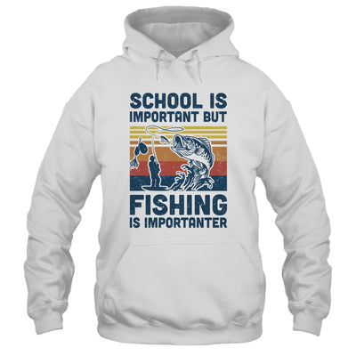 School Is Important But Fishing Is Importanter Fish Vintage T-Shirt & Hoodie | Teecentury.com